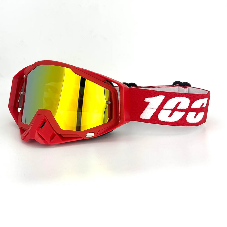 Masque MX — Rouge / verre miroir rouge