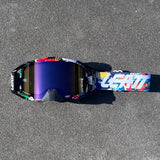 Pack Vision — Noir camo multicolore / verre miroir violet-bleu