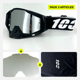Pack Piste — masque MX + verre de rechange + pochette